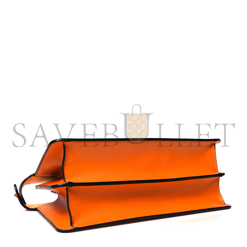 F**di vitello king tamponato medium peekaboo i see u east west satchel clementine 8bn323af2hf1dzh (29*18.5*12cm)